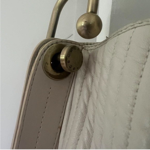 BCBGMAXAZRIA Cream and brushed gold handbag purse shoulder bag - Picture 7 of 8